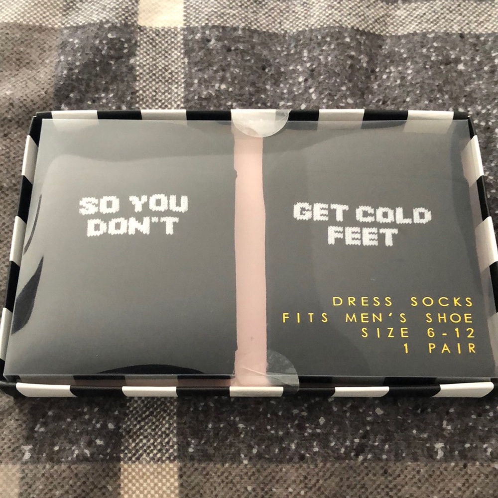 NWT Men “So you don’t get cold feet” wedding socks - Picture 1 of 1